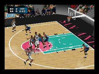 NBA Live 2000 (USA) (En,Fr,De,Es) In game screenshot